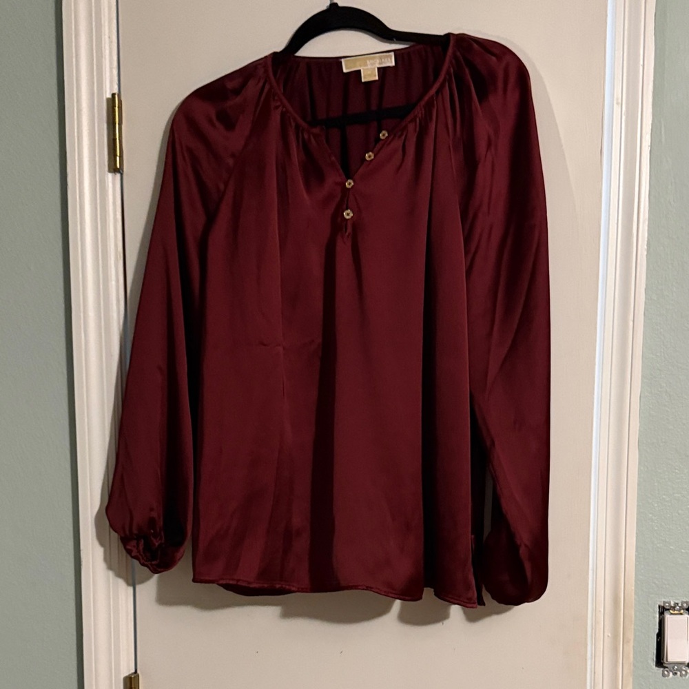 Michael Kors Burgundy Blouse